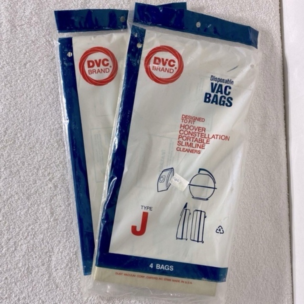 Vintage DVC  Hoover Constellation Portable Slimline Vacuum Cleaner Bags 2x4 Bags